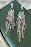 Golden Tassel Rhinestone Earrings