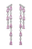 Load image into Gallery viewer, Pink Rhinestone Long Earrings