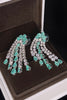 Load image into Gallery viewer, Green Sparkly Rhinestone Drop Earrings for Women