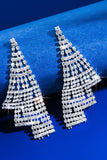 Silver Rhinestone Drop Earrings