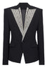 Load image into Gallery viewer, Sparkly Black Prom Women Blazer With Beading