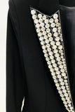 Sparkly Black Prom Women Blazer With Beading