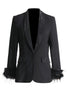 Load image into Gallery viewer, Sparkly Shawl Lapel Women Blazer with Feathers