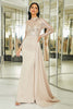 Load image into Gallery viewer, Sparkly Long Sleeves Mermaid Prom Dress with Pleated