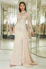 Load image into Gallery viewer, Sparkly Long Sleeves Mermaid Prom Dress with Pleated
