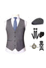 Load image into Gallery viewer, Black Men&#39;s Vest with Accessories Set