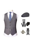 Black Men's Vest with Accessories Set