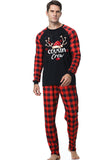 Print Family Christmas Pajamas with Red Plaid