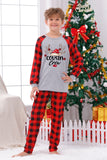 Print Family Christmas Pajamas with Red Plaid