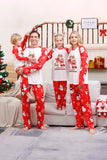 Snowman Print Red Christmas Matching Family Pajamas