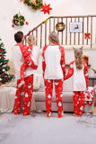 Snowman Print Red Christmas Matching Family Pajamas