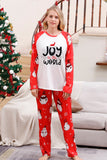 Snowman Print Red Christmas Matching Family Pajamas