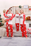 Snowman Print Red Christmas Matching Family Pajamas