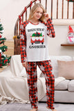 Christmas Red Print Family Pajamas Sets