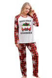 Christmas Red Print Family Pajamas Sets