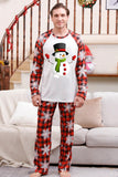 Christmas Red Print Family Pajamas Sets