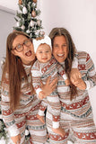 Grey Pattern Stripes Christmas Family Matching Pajamas