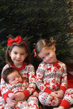 Red Deer Pattern Christmas Family Matching Pajamas Set