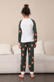 Dark Green Deer Christmas Family Pajamas Set