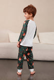 Dark Green Deer Christmas Family Pajamas Set