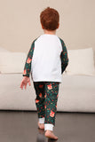 Dark Green Deer Christmas Family Pajamas Set