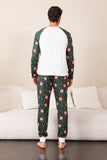 Dark Green Deer Christmas Family Pajamas Set