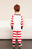 Red Stripes Snowmen Christmas Family Pajamas Set