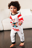 Red Stripes Snowmen Christmas Family Pajamas Set