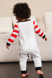 Red Stripes Snowmen Christmas Family Pajamas Set