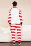 Red Stripes Snowmen Christmas Family Pajamas Set