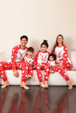 Red Deer Print Family Christmas Pajamas