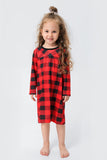 Red Plaid Christmas Family Matching 2 Pieces Pajamas Set