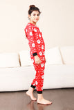 Family Red Christmas Claus Print Pajamas