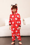 Family Red Christmas Claus Print Pajamas