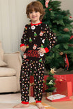 Santa Claus and Christmas Tree Black Family Matching Pajamas Set