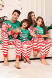 Green and Red Stripes Christmas Family Matching Pajamas Set