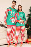 Green and Red Stripes Christmas Family Matching Pajamas Set