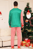 Green and Red Stripes Christmas Family Matching Pajamas Set