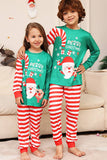 Green and Red Stripes Christmas Family Matching Pajamas Set