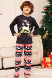 Christmas Black Deer and Snowflake Family Matching Pajamas Set