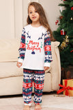 White and Blue Deer Snowflake Pattern Christmas Family Matching Pajamas Set