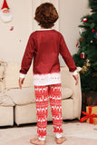 Red Snowman Christmas Family Matching Pajamas Set