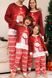 Red Snowman Christmas Family Matching Pajamas Set