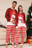 Red Snowman Christmas Family Matching Pajamas Set