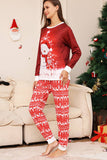 Red Snowman Christmas Family Matching Pajamas Set