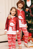 Red Snowman Christmas Family Matching Pajamas Set