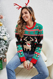 Green Christmas Tree Reindeer Christmas Sweater