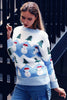 Load image into Gallery viewer, Long Sleeves Blue Snowman Christmas Tree Sweater