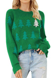 Black Christmas Tree Sweater with Long Sleeves