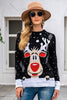 Load image into Gallery viewer, Black Christmas Reindeer Black Snowflake Sweater